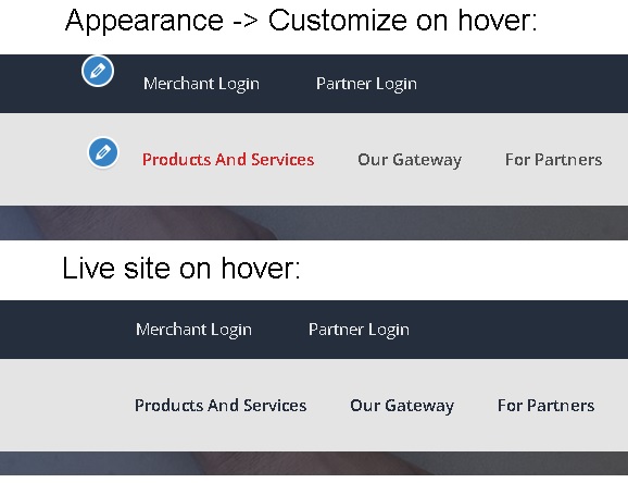 Menu on Hover